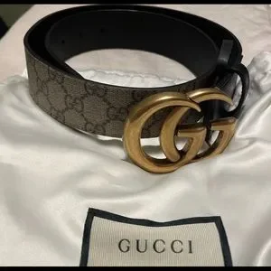 Gucci | Accessories | Gucci Belt With Double G Buckle Size 